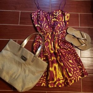 Andrew Marc Silk Strappy Dress